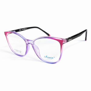 Annie Translucent Lilac & Pink with Black Temples