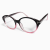 Black to Pink Ombre Round Cat-eye